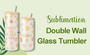 Sublimatiom double wall glass tumbler