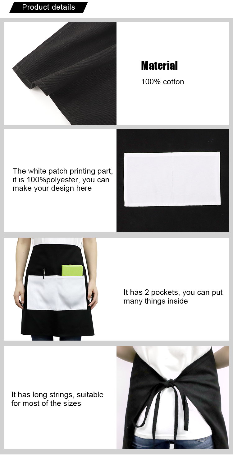 Waist Apron-Cotton with Polyester White Patch