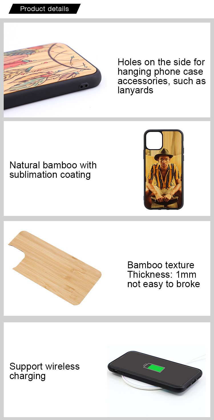 Sublimation Bamboo Case for iphone 12 Series