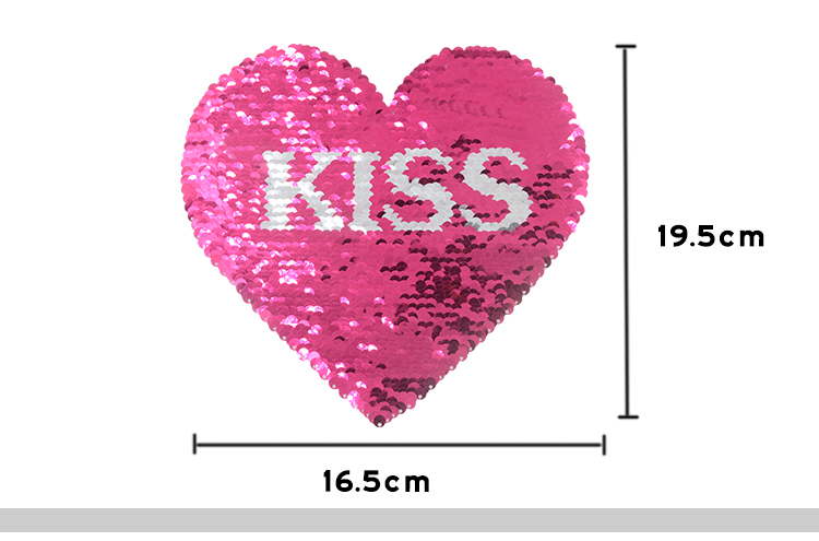 Sequin Transfer-Heart Shape(Love/Kiss) 16.5*19.5cm