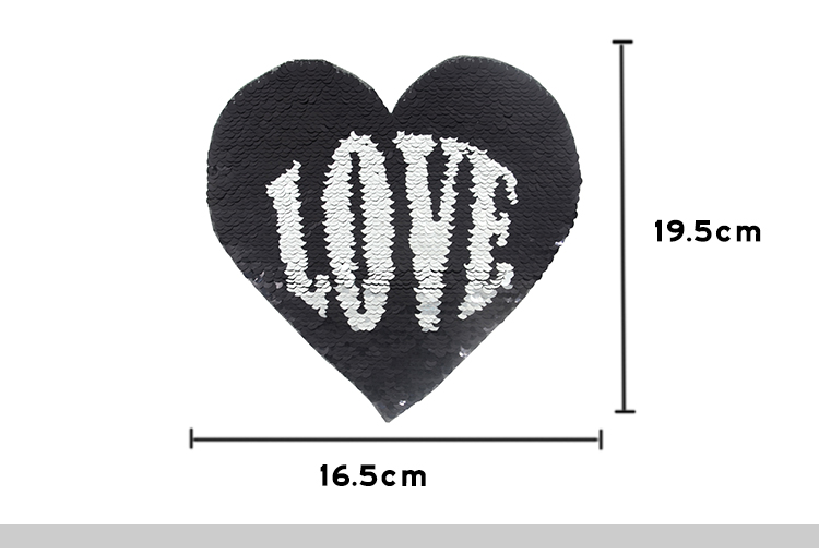 Sequin Transfer-Heart Shape(Love/Kiss) 16.5*19.5cm