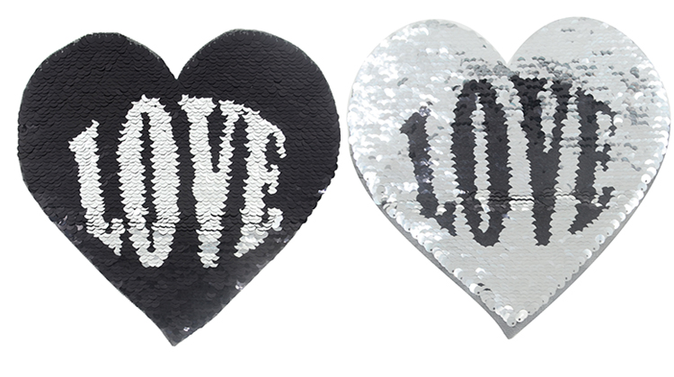 Sequin Transfer-Heart Shape(Love/Kiss) 16.5*19.5cm