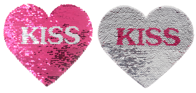 Sequin Transfer-Heart Shape(Love/Kiss) 16.5*19.5cm