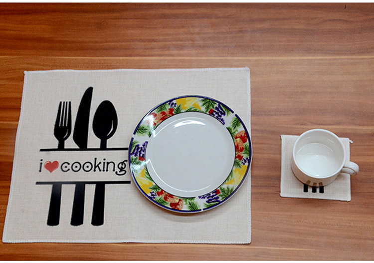 Sublimation Placemat Soft Linen Fabric Placemat Blanks