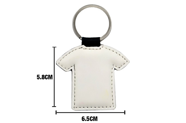 PU keychain with T~shirt shape