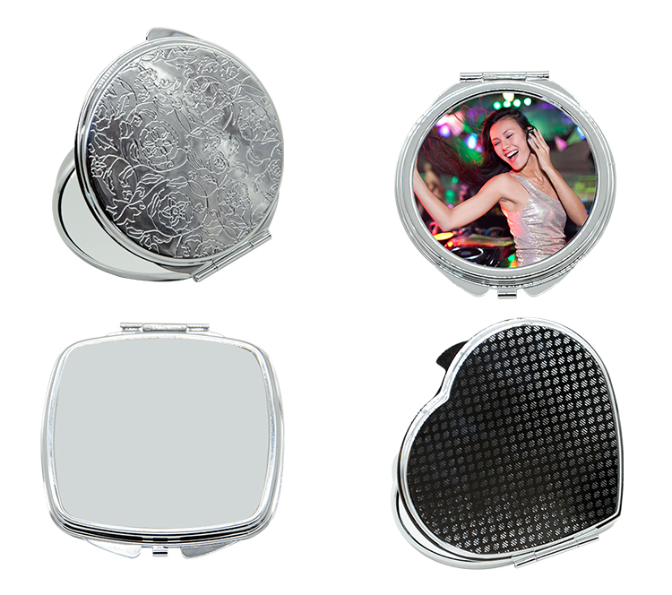 Sublimation Silver Color Compact Mirror Blanks LOPO