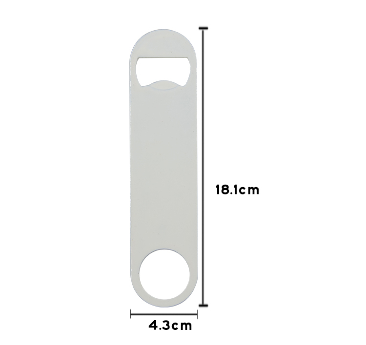 Stainless Steel Bottle Opener-Rectangle- White