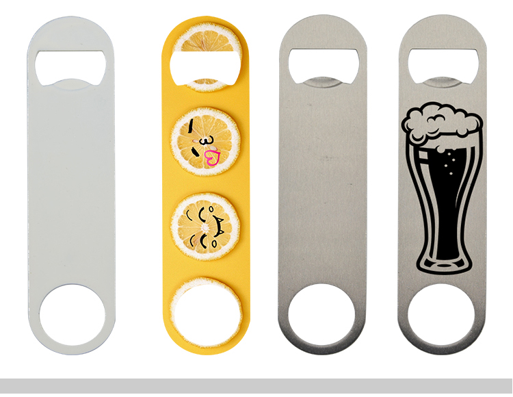 Stainless Steel Bottle Opener-Rectangle- White