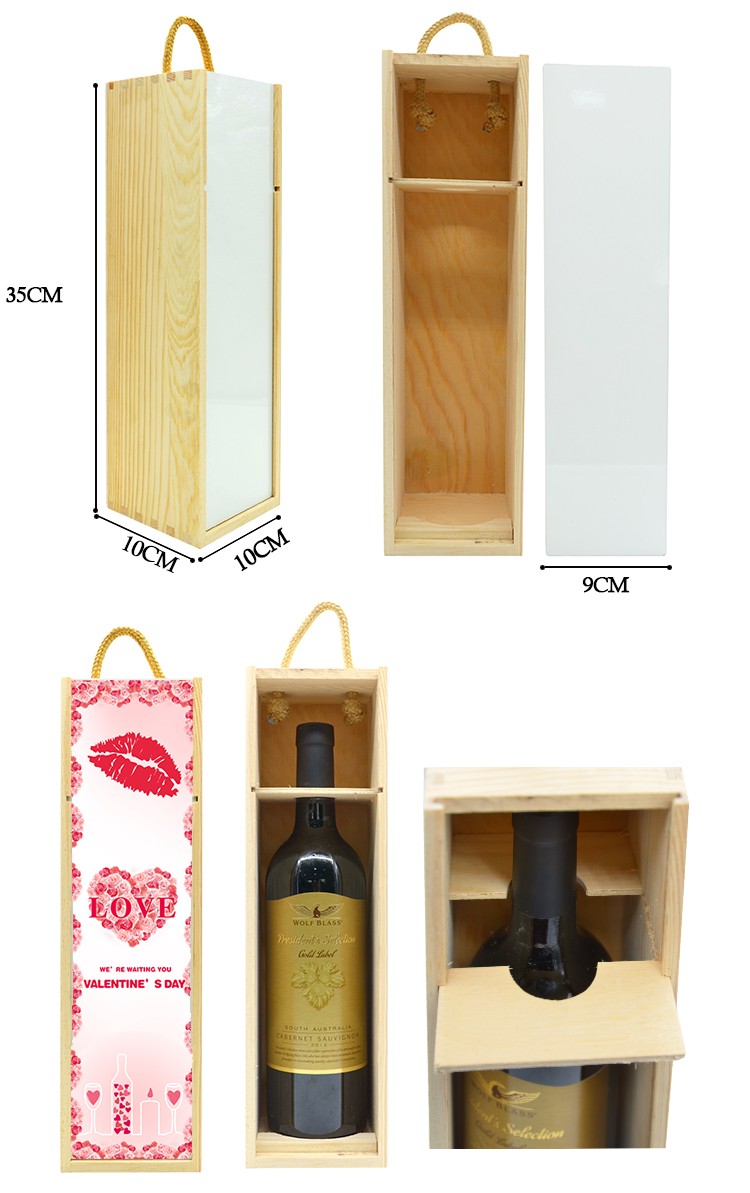 Wooden Wine Box with MDF Insert