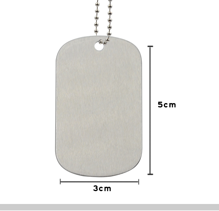Stainless Steel Dog Tag-Sliver