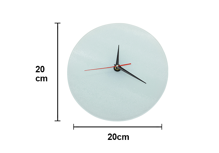 Glass Clock Frame-Round-Glossy-20CM