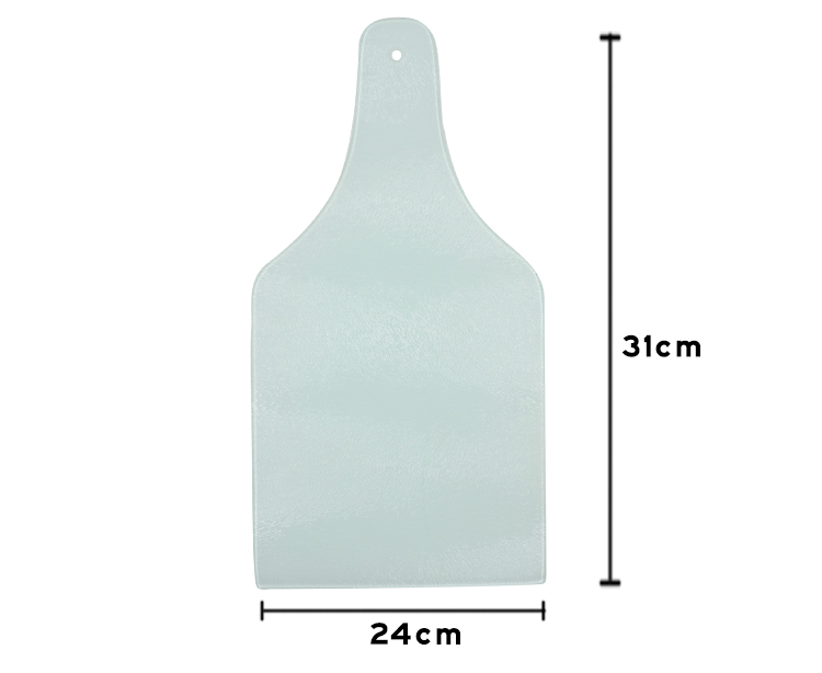 Glass Cutting Board - Wine Shape - 360*190mm - Texture