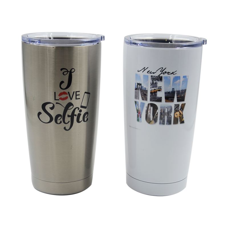 20OZ Stainless Steel Vacuum Travel Tumbler-White