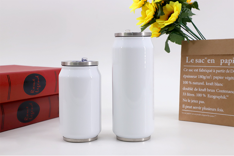 Stainless Steel Cola Can - 350ml White