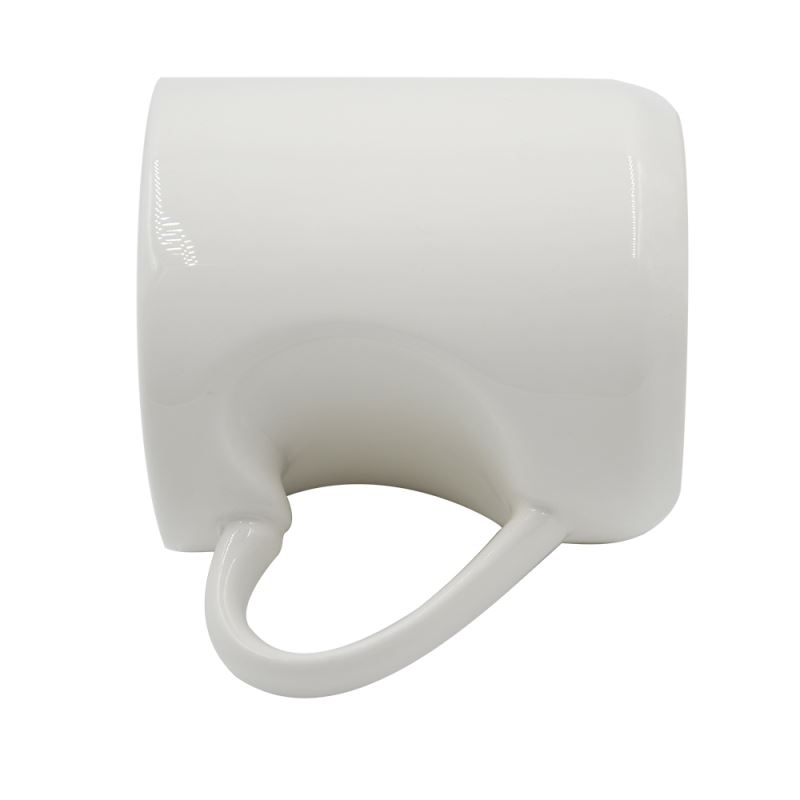 11OZ White Mug with Heart Handle