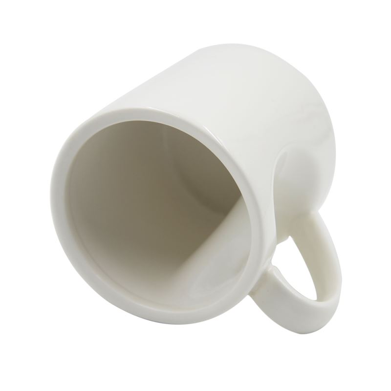 11OZ White Mug with Heart Handle