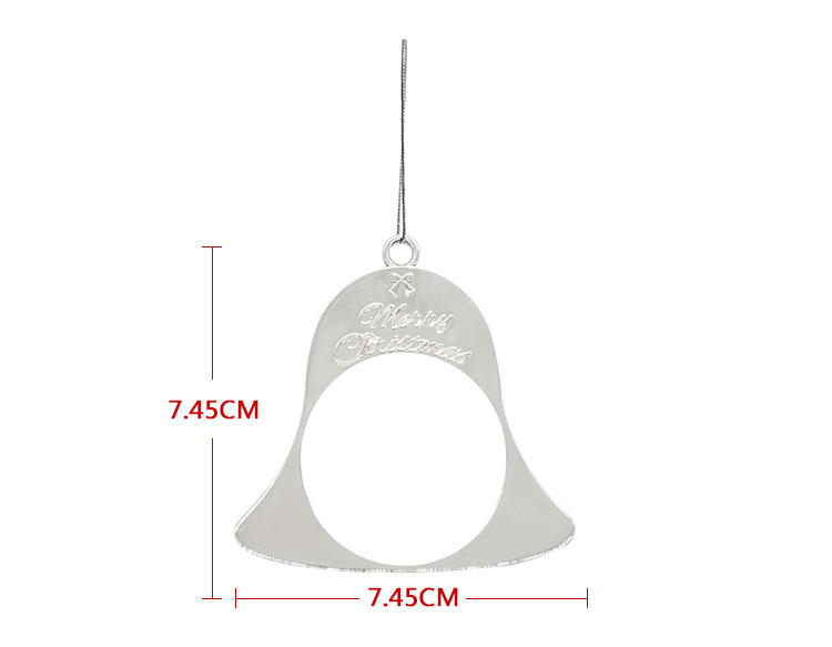 Metal Xmas Ornaments-Bell-Silver