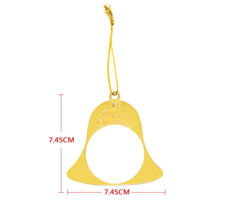 Metal Xmas Ornaments-Bell-Golden