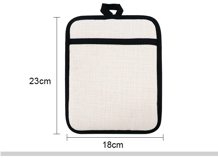 Sublimation Linen Pot Holder with Rubber Back