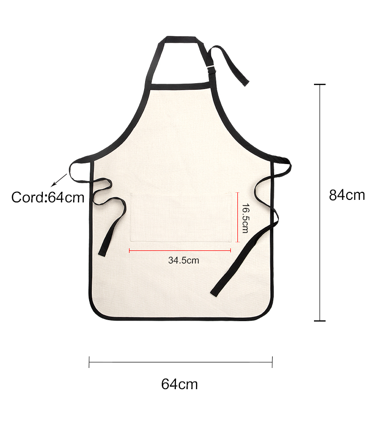 Sublimation Linen Apron with Black Side