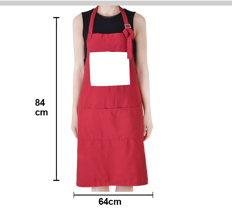 Adult Canvas Apron-White With Top Pocket