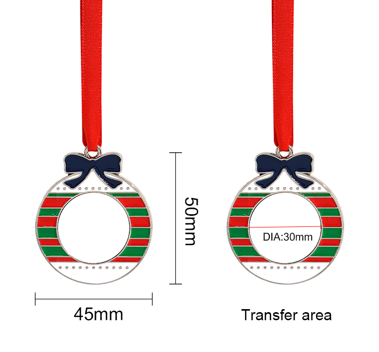 Metal Xmas Pattern Ornaments