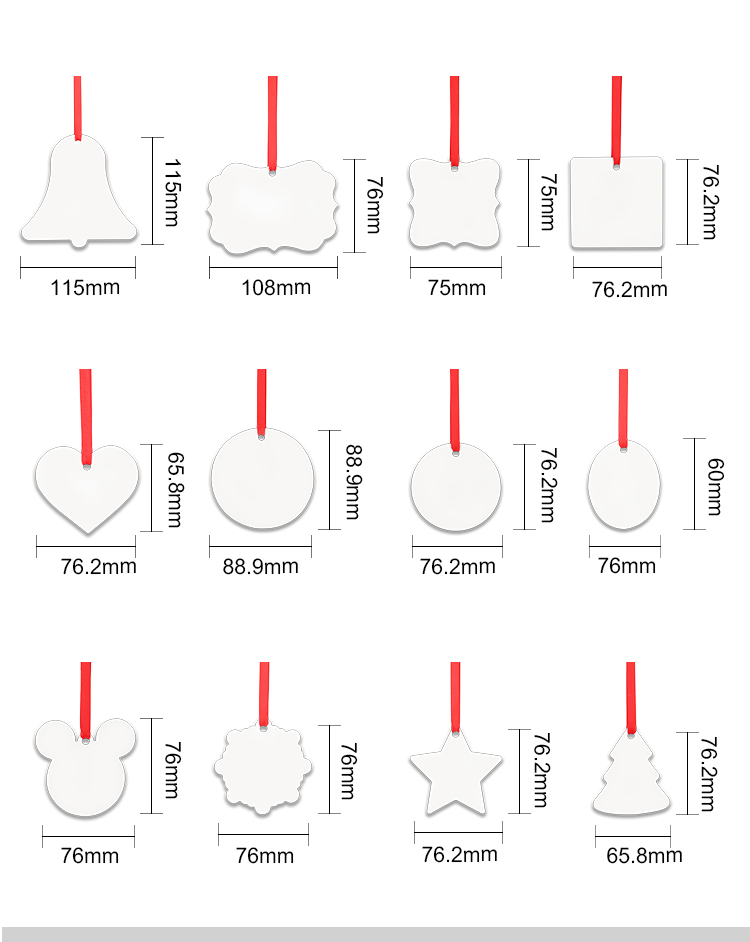 Double-side Printable Aluminum Ornaments-Round Shape-3.5