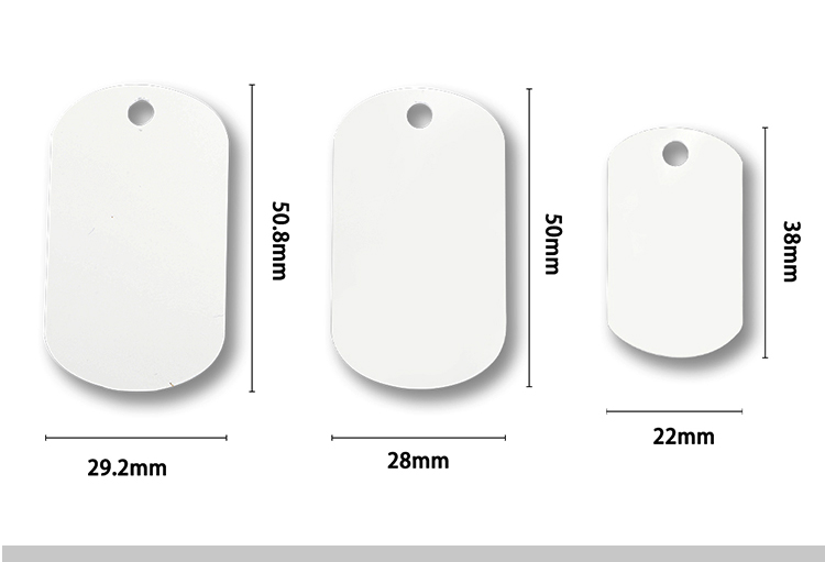 Double Side Printable Aluminum I.D Tags