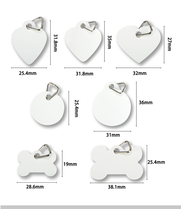 Double-Side Printable Aluminum PET Tags-Bone Shape