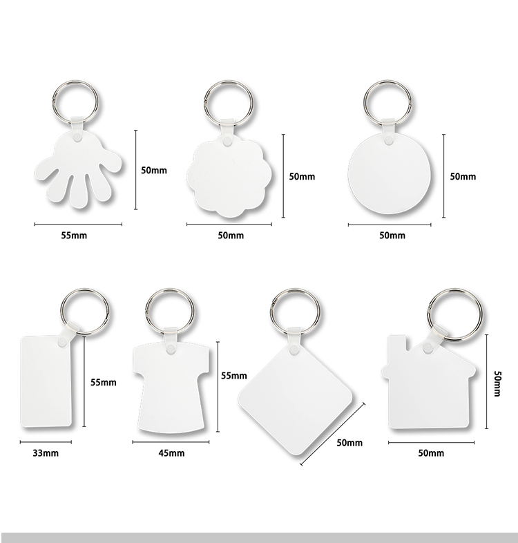 Double-side Printable Aluminum Keychain-Round