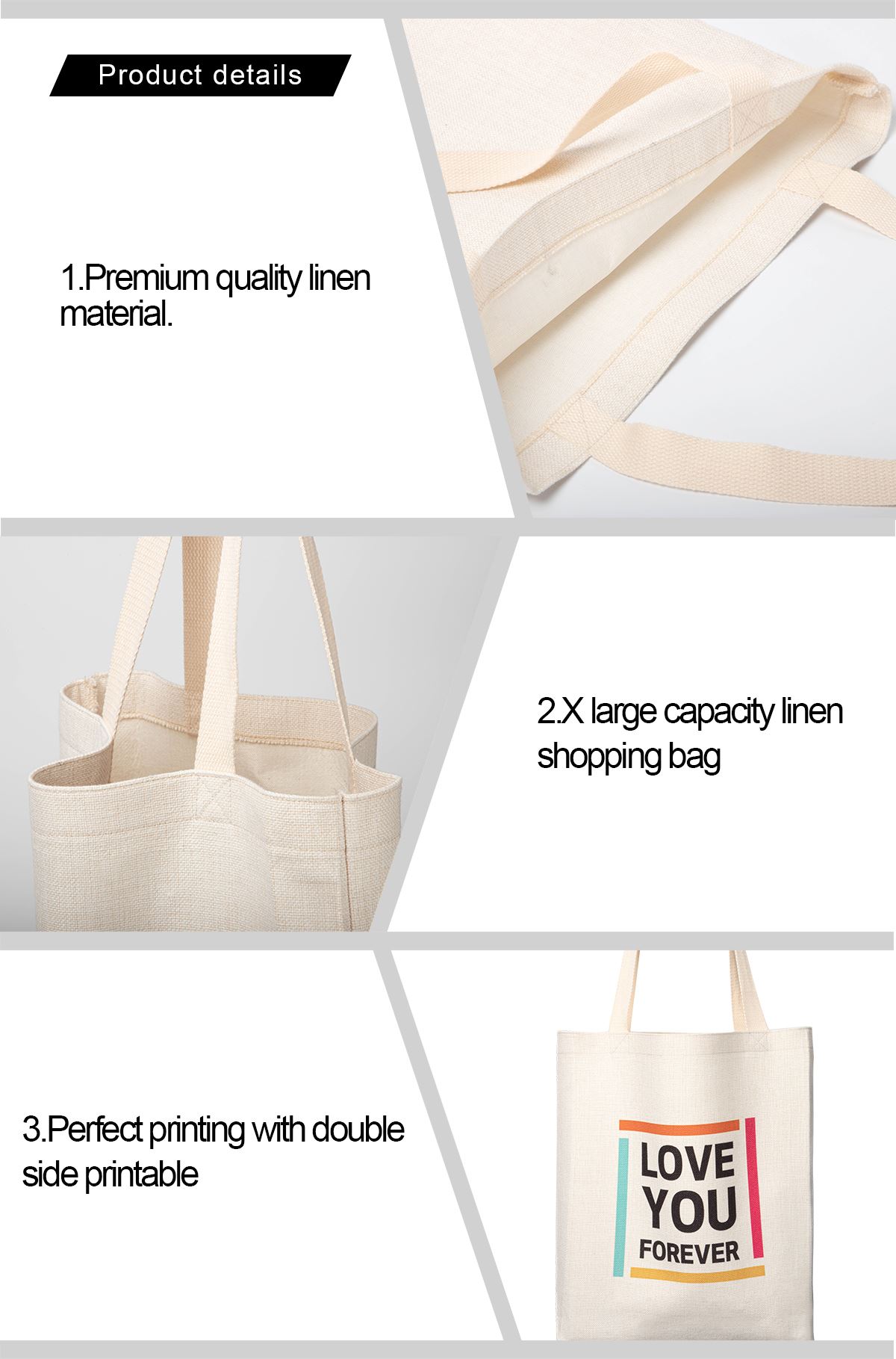 Sublimation Linen Tote Bag-38*40CM