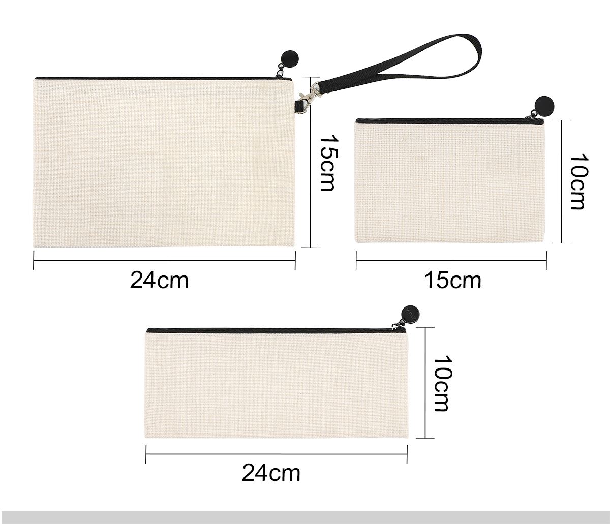 50 Sublimation Linen Sublimation Makeup Bag 23cm X 16cm DIY Womens Blank  Zipper Clutch For Makeup, Phone And More From Ht_trade, $1.35