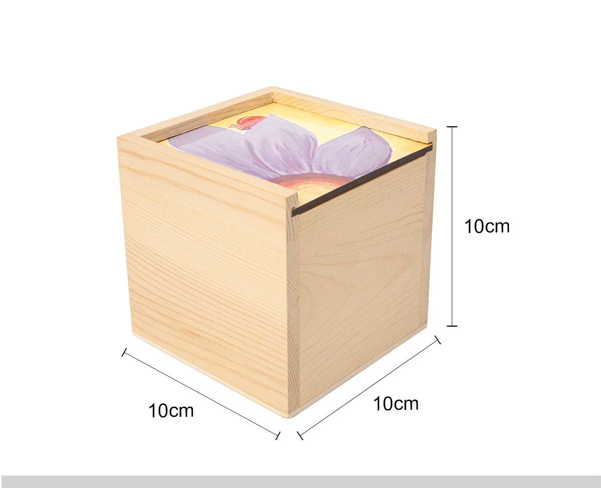 Wooden box-10*10*10cm
