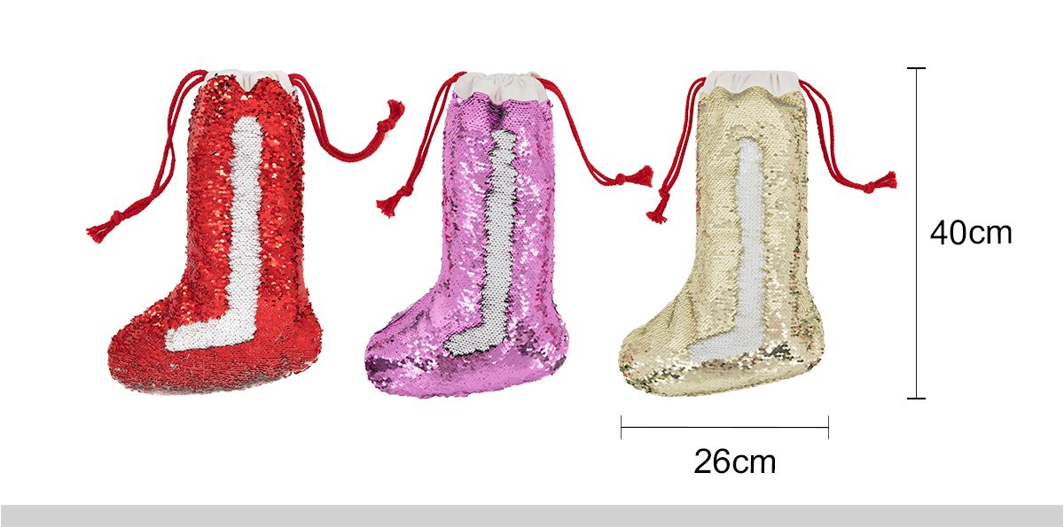 Sequin Christmas Stocking-40*26cm