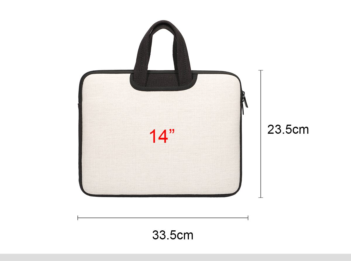 Linen Laptop Case with Handle 14