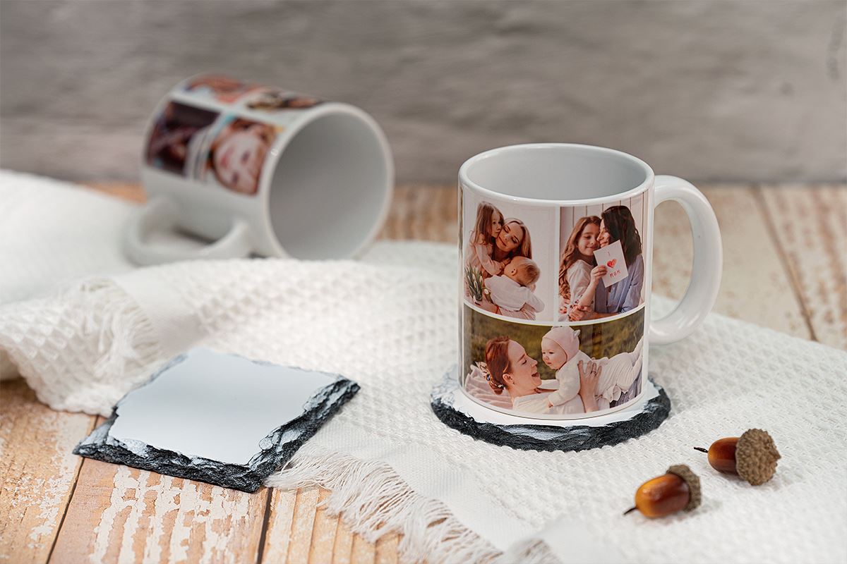 Photo Slate Coaster Round -Glossy  10*10