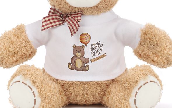 Sublimation Teddy bear with T-shirt 18cm  light Brown