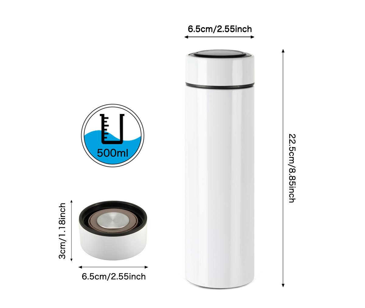 Double Wall Stainless Steel Bottle with Filter