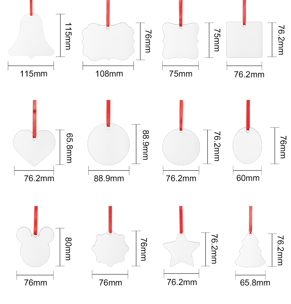 MDF Ornaments - Tree Shape