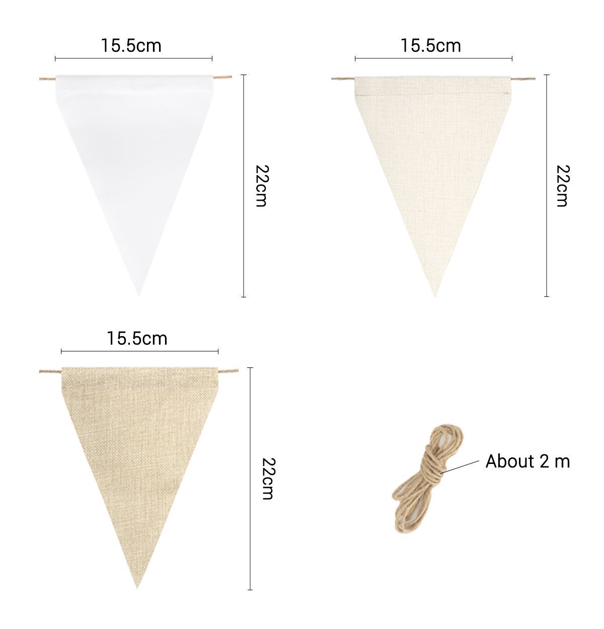 Sublimation White Polyester Banner-Triangle shape