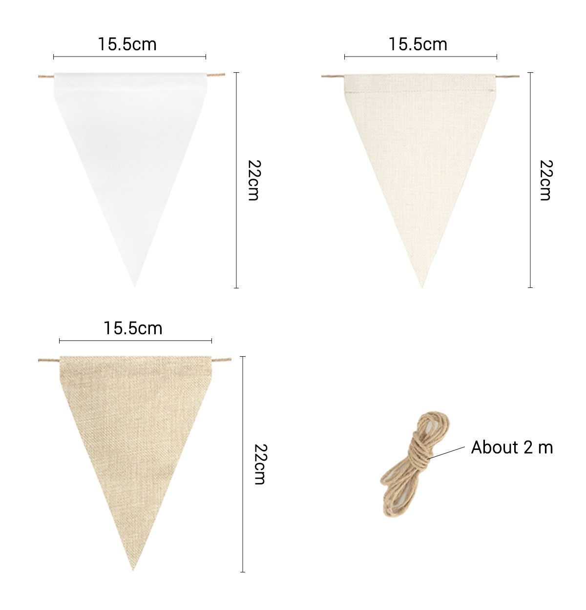 Sublimation Linen Banner-Triangle shape