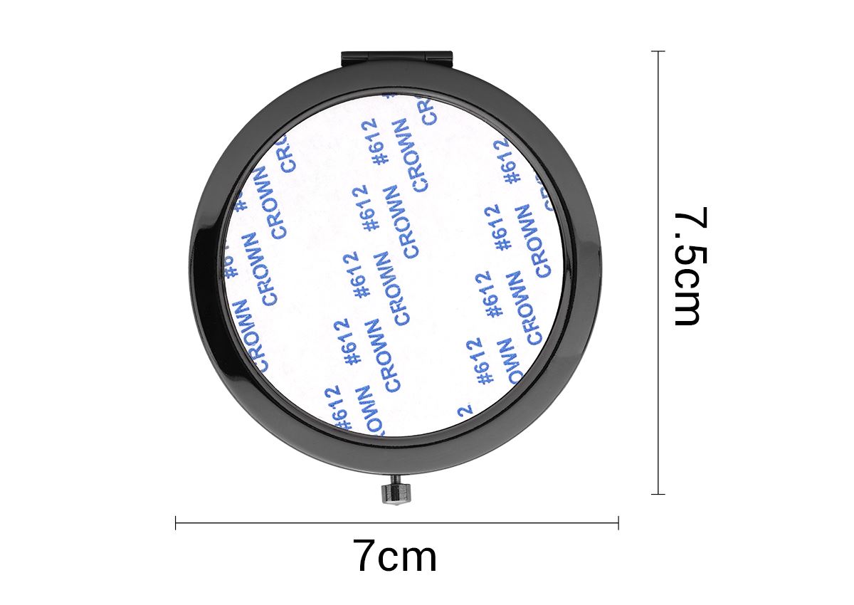 Compact Mirror -7CM-Round-Black
