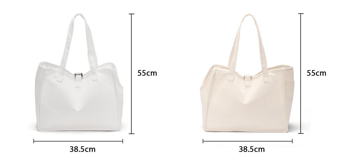 White Linen PET Carrier Bag