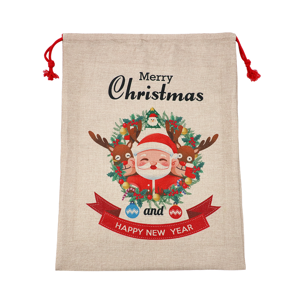 Faux Burlap Xmas Sack-50*66cm