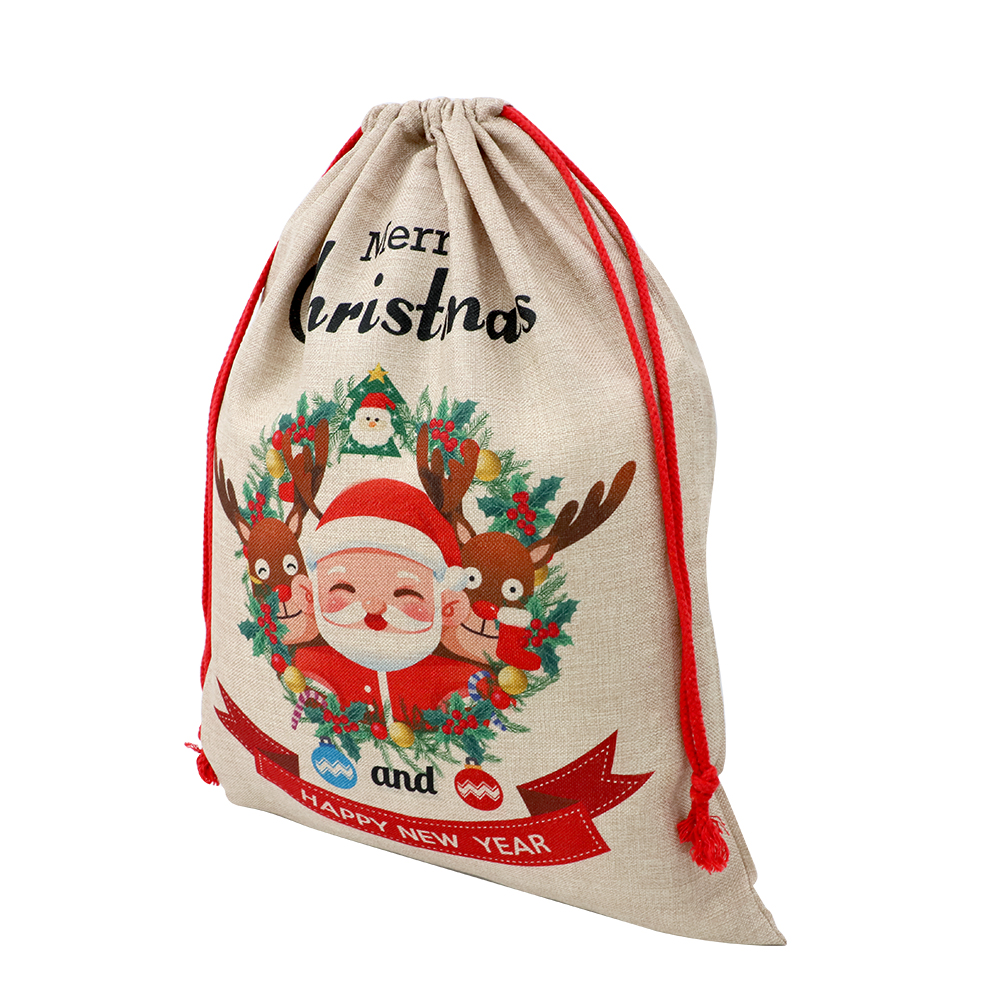 Faux Burlap Xmas Sack-50*66cm