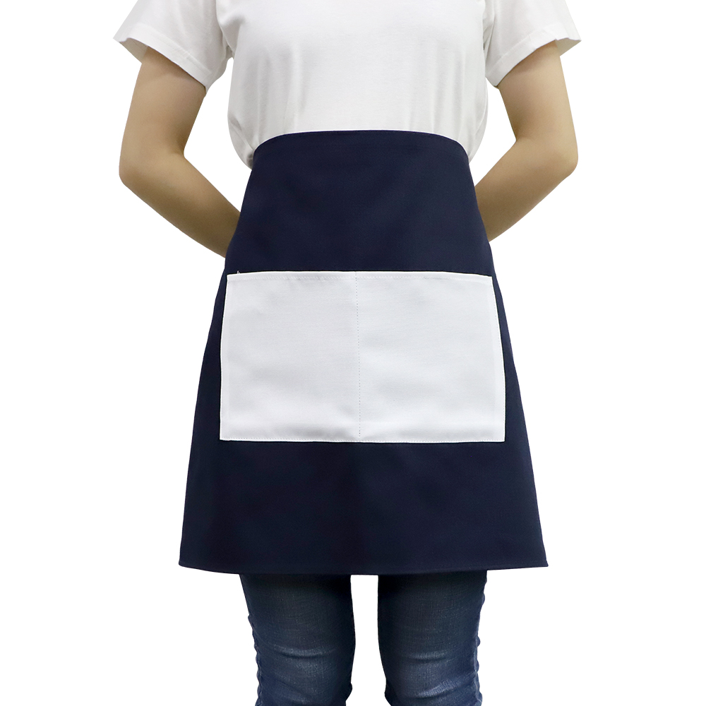 Waist Apron Cotton with Polyester White Patch