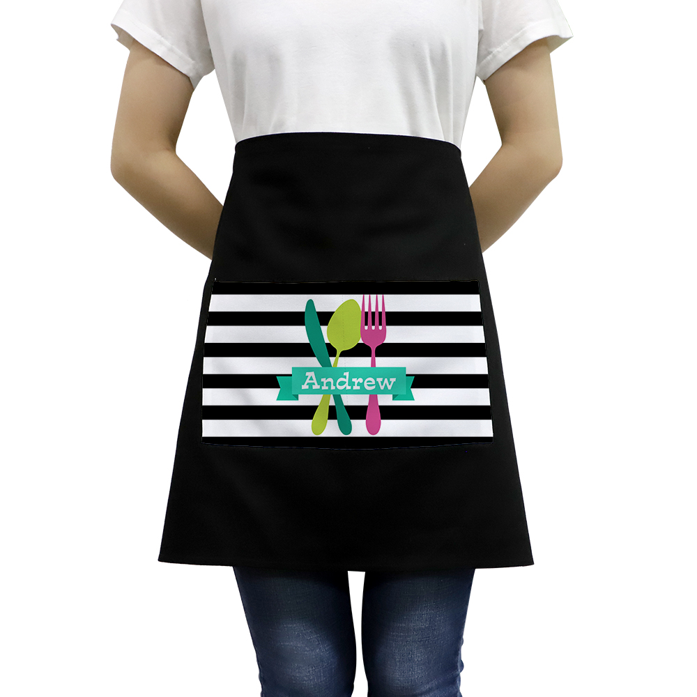 Waist Apron Cotton with Polyester White Patch