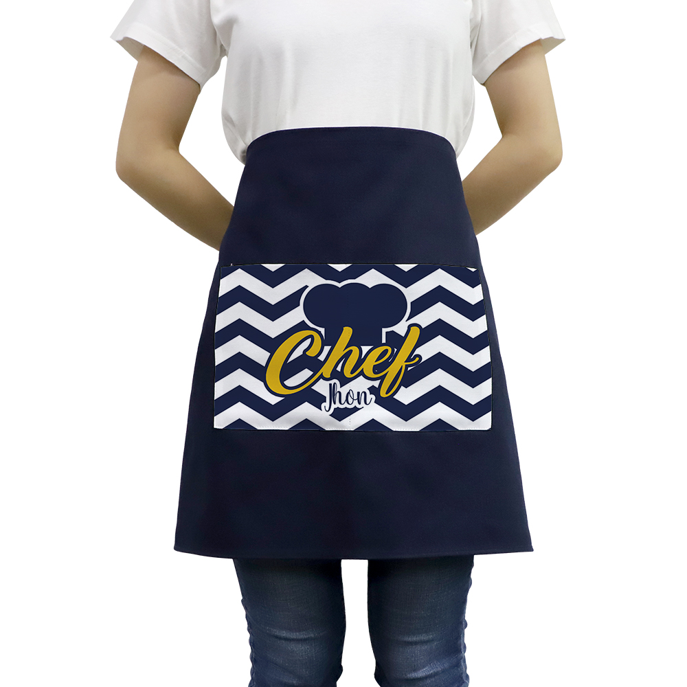 Waist Apron Cotton with Polyester White Patch