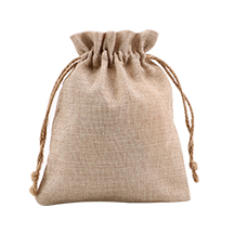 Faux Burlap Drawstring Bag-17*34CM