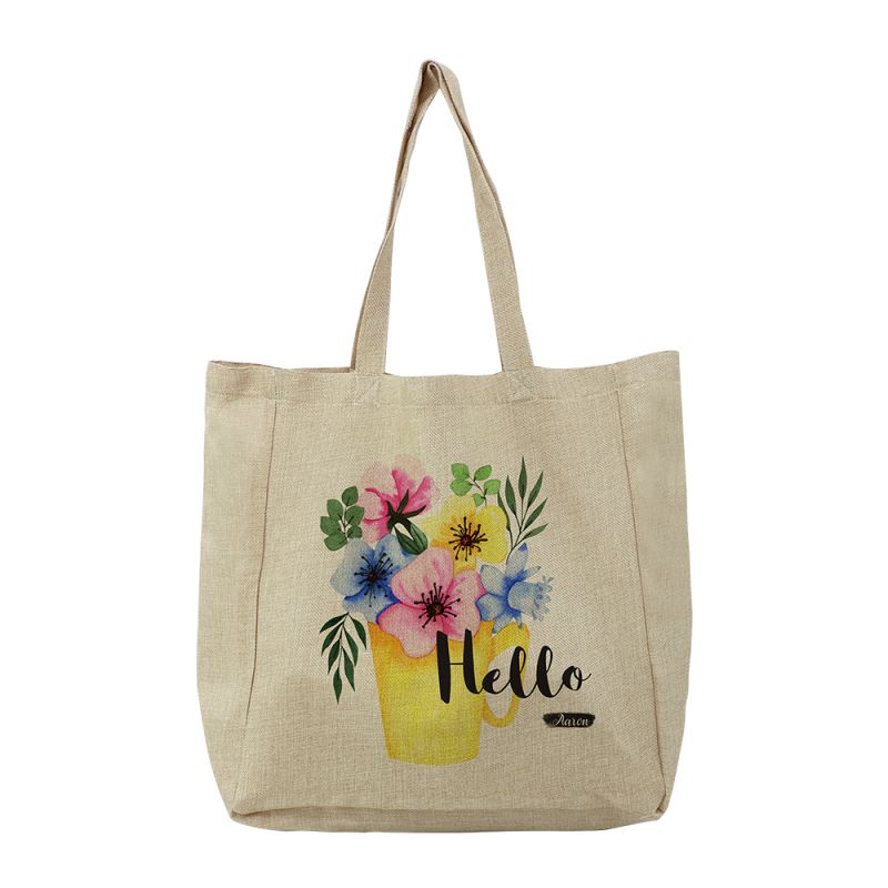 Faux Burlap Tote Bag-40*38CM